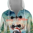 thumbnail image 4 of Merry Christmas Santa Reindeer Antlers Bernese Mountain Dog Sleigh Xmas Winter Holiday All Over Print 3D Hooded Duffle Toggle Coat Berner Lover Gifts - 00023, 4 of 6
