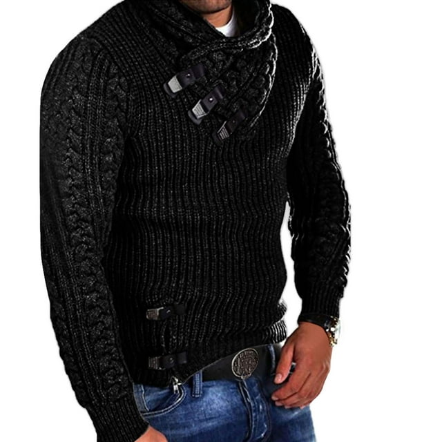 EGNMCR Chandail à Col Roulé pour Hommes, Chandails pour Hommes Chandail d'Hiver Décontracté à Col Montant à Manches Longues pour Hommes Chandail pour Hommes