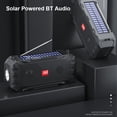 thumbnail image 2 of Altavoz portátil inalámbrico con energía Solar, linterna de emergencia para exteriores, tarjeta TF, Radio con micrófono, color negro, 2 of 3