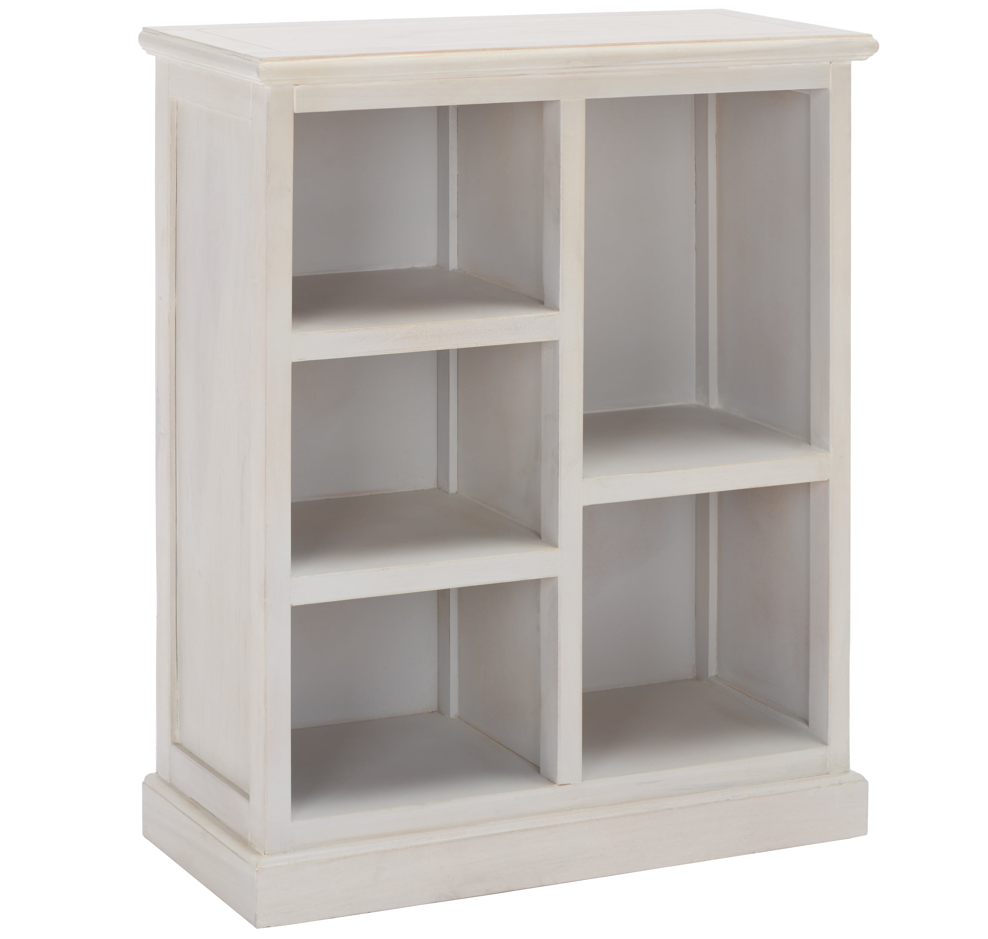 SAFAVIEH Maralah Country Transitional Bookcase with 5 Shelves, White Wash (25 in. W x 10.6 in. D x 30.1 in. H)