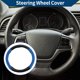 thumbnail image 2 of Cubierta de volante de cuero artificial PU Unique Bargains, protector de volante de coche ABS de 14.96" patrón de fibra de carbono negro y azul, 2 of 6