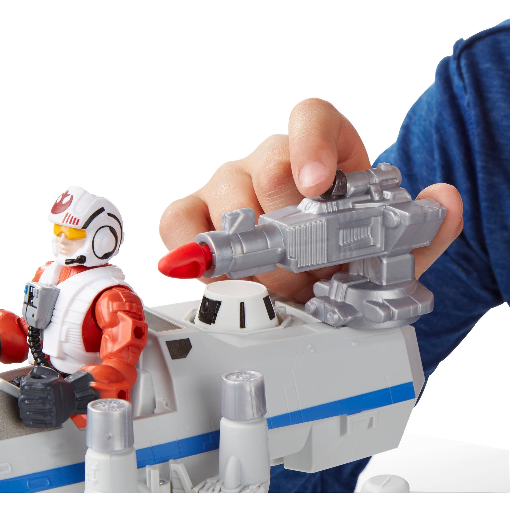 STAR WARS THE FORCE AWAKENS HERO MASHERS RESISTANCE X-WING FIGHTER /& PILOT NEW