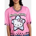 thumbnail image 4 of Hello Kitty Women's Plus Cropped Front Back Graphic Football Jersey, Sizes XXS-4X, 4 of 5