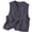 Grey, variant on Duoif Womens Tank Tops Button down Linen Vest, Lightweight Summer Outerwear Shirts for Women Beige L