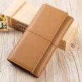 thumbnail image 2 of Men’s Genuine Leather Wallet Phone Holder Clutch – Multi-Card Slots, Zipper Pockets, Secure Buckle, Fits 6.7" Smartphone, 2 of 17