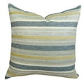 thumbnail image 5 of Thomas Collection Teal Cream Yellow Striped Accent Pillow - 11154, 5 of 5