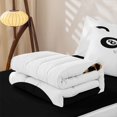 thumbnail image 5 of Erosebridal Billiard Zipper Full Size Comforter Sets with Fitted Sheet and 2 Pillowcases Vintage Zipper Bedding Set, White Solid, Black Reversible, 5 of 7