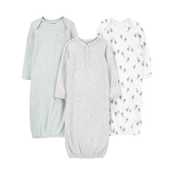 Pack de 3 batas de dormir de algodón Simple Joys de Carter's 0-3M