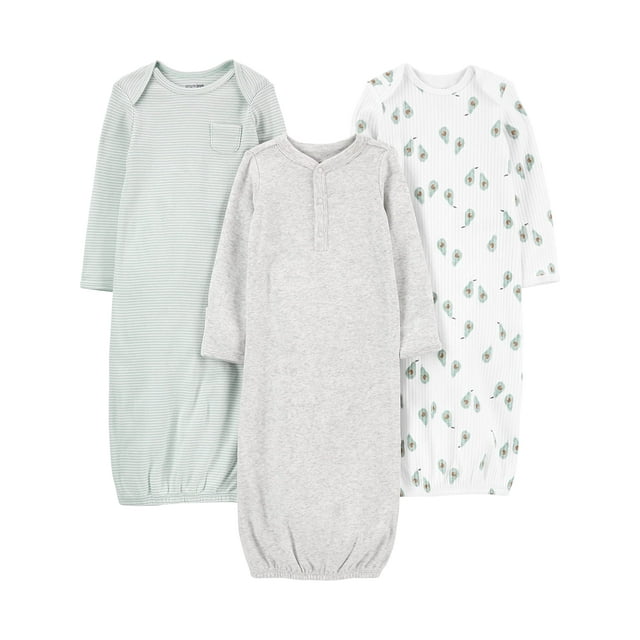 Pack de 3 batas de dormir de algodón Simple Joys de Carter's 0-3M