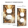 thumbnail image 3 of KLL Golden Horned White Dragon Pattern Electrical Outlet Covers, 3" x 5" 1 Pack Electric Receptacle Plug Covers for Decorator Receptacle Outlet & Switch-Style S, 3 of 6