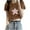 Brown(Type 1), variant on Spring and Summer Tops Women's Casual Star Print Round Neck Short Sleeve T-shirt Blouse