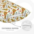 thumbnail image 3 of Daiia Pizza Slices Bedding Waterproof Pillow Protector Zippered Queen – Bed Bug Proof Pillow Encasement-16"x24", 3 of 6