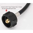 thumbnail image 4 of 6 Feet Propane Adapter Hose 1 lb to 20 lb Converter Replacement for Weber Q1200 Q1000 Gas Grill, Fit for QCC1/Type1 Tank Connect to 1 lb Bulk Portable Appliances to 20 lb Propane Tank., 4 of 6