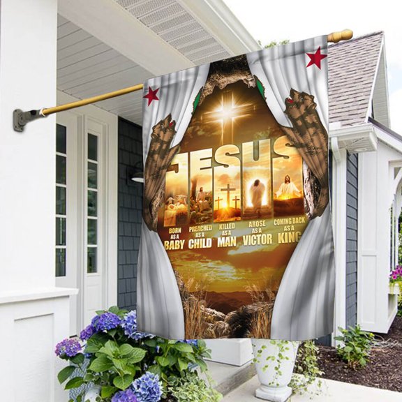 FLAGWIX Christmas House Flag - Jesus. My God. Coming Back As A King California American Flag THB3537Fv1