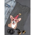 thumbnail image 3 of Little Corgi Let's Party T-Shirt Women -Image by Shutterstock, Female Small, 3 of 4