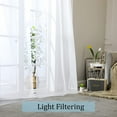 thumbnail image 4 of Magic Drapes Cream sheer curtains pinch pleated curtains & drapes for bedroom living room textured light filtering window curtains pinch pleated drapes (52Wx95L), 4 of 7