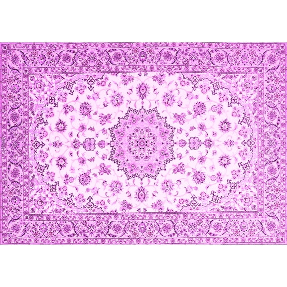 Ahgly Company Indoor Rectangle Persian Pink Traditional Area Rugs, 5' x 7'