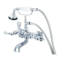 thumbnail image 3 of Water Creation F6-0007-01-PL Vintage Classic 7 in. Spread Deck Mount Tub Faucet - Chrome, Silver, 3 of 5