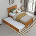 thumbnail image 3 of AFI Canyon Light Toffee Wood Platform Bed with Matching Footboard & Twin Trundle, Twin, 3 of 12