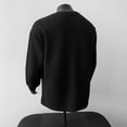 thumbnail image 3 of Ceisia Men's Relaxed Fit Vertical Rib Knit Small V-Neck Long Sleeve Casual Top Gifts, 3 of 8
