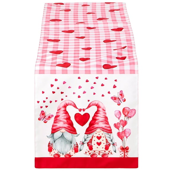 Valentine's Day Gnome Table Runner or Set of 4 Placemats