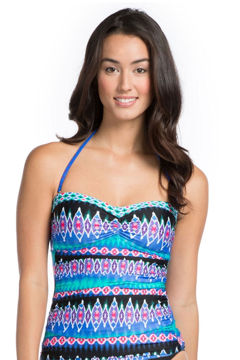 La Blanca - La Blanca Women's Sandbar Bandeau Tankini Swim Top-6-LB16