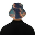 thumbnail image 5 of Honeii Starry Sky Cloud Puppy for Unisex Bucket Hat Waterproof Rain Hat Reversible Shiny Rave Bucket Hat for Concert Festival Boonie Cap, 5 of 6