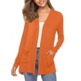 thumbnail image 2 of Womens Long Sleeve Knit Cardigan Sweaters Thin Cardigan for Women, Open Front Cardigan for Women, Long Cardigan Sweaters for Women, Fall Outfits for Women Multicolor M, 2 of 4
