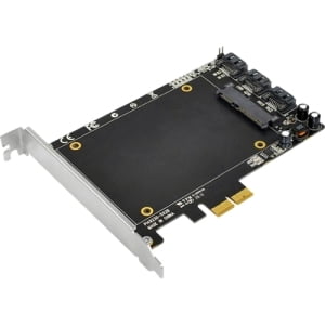 PCIE SC-SA0T11-S1 SATA 6GB/S 3I+1 HYBRID ADAPTER WITH SSD SOCKET