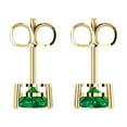 thumbnail image 4 of Clara Pucci 1.5 ct Brilliant Heart Cut Studs VVS1 Genuine Conflict free Green Emerald Solid 14K Yellow Gold Designer Everyday Earrings Push back, 4 of 5