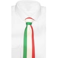 thumbnail image 2 of Jacob Alexander Couleurs du Drapeau du Mexique Hommes 8.25 cm Largeur Taille Régulière Cravate - Mexicain Vertical Vert Blanc Rouge Couleurs Rayure Design, 2 of 4