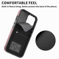 thumbnail image 3 of Compatible with iPhone 13 Pro Max Card Slot Back Case, 360 Degree Rotatable Ring Stand Plating Button PU Leather Support Magnetic Car Mount Phone Case Cover for iPhone 13 Pro Max, Pink, 3 of 13