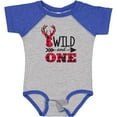 thumbnail image 3 of Inktastic Plaid Deer Wild and 1 with Arrow Boys or Girls Baby Bodysuit, 3 of 5