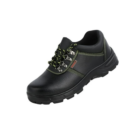 

Ritualay Men Safety Shoe Steel Toe Work Shoes Lace Up Sneakers Anti-collision Comfort Protection Boot Outdoor Workwear Indestructible Microfiber Black 8.5