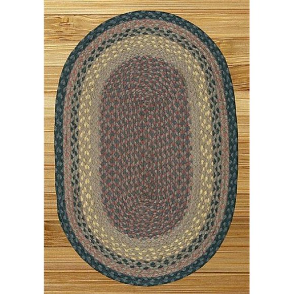 Capitol Earth Rugs 07-099 Brown-Black-Charcoal Jute Braided Rug