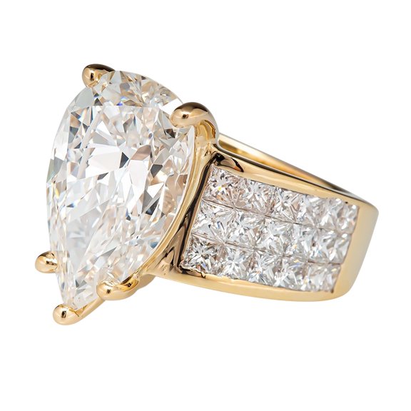 Rings for Women Water Drop Pear Shaped Zircons Simple Micros Set Squares Ring for Women Valentine's Day Gifts Clearance Alloy Ring Jewelry