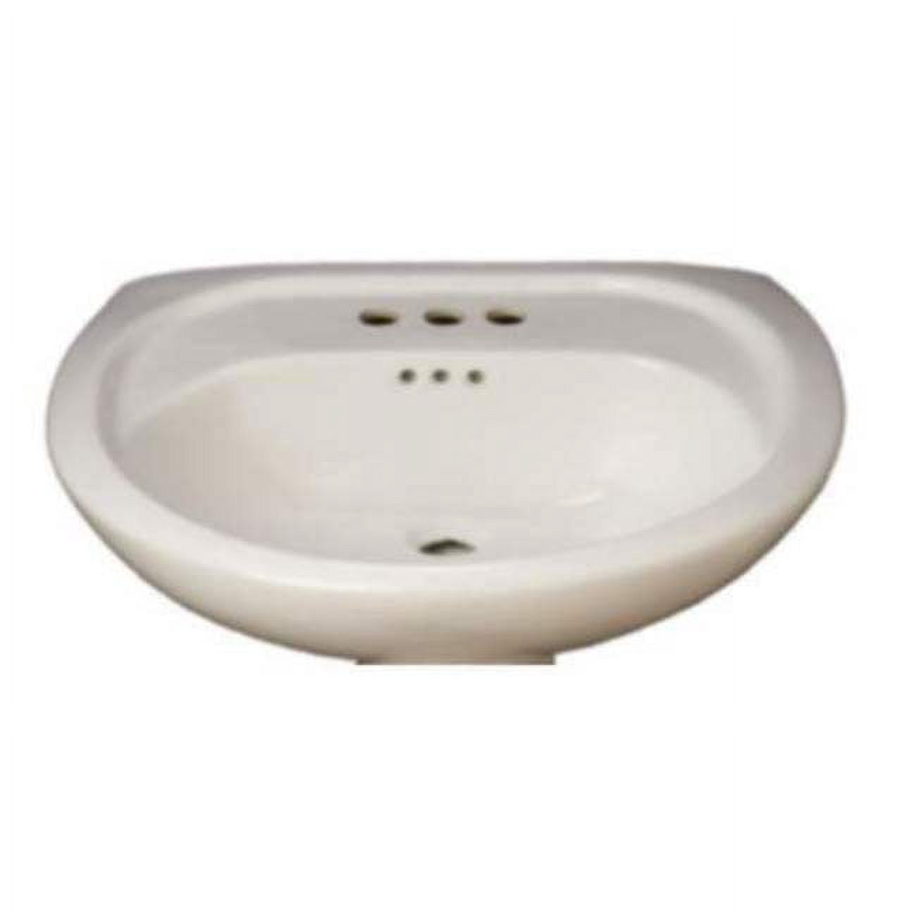 PROFLO PF5008 White Lisbon Valley 20" Vitreous China Pedestal Bathroom Sink