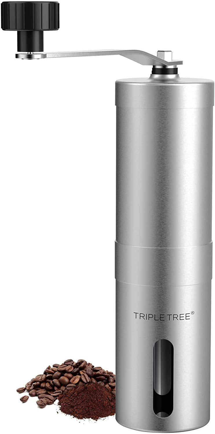 Triple Tree Manual Coffee Grinder with Ceramic Burr, Portable Hand