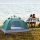 thumbnail image 5 of Ganfancp Carpa de Playa Sombra Sol Refugio para 2-3 Personas con Protección Varillas de Fibra de Vidrio Bolsa de Transporte Estacas Líneas de Tiro Incluidas 2X1.5X1.1M Artículos En Liquidación 1X Tie, 5 of 5