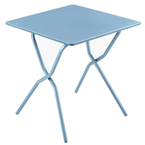 Lafuma Balcony II Colorblock Steel Square Folding Outdoor Table, Sky Blue