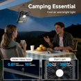 thumbnail image 3 of 20000mAh Rechargeable Battery Powered Fan, Up to 85H Runtime Rechargeable Fan with LED Light, Ultra-thin Portable Camping Fan for Home, Outdoor, Tent, Travel,Cruise Ship Essentials, 3 of 5
