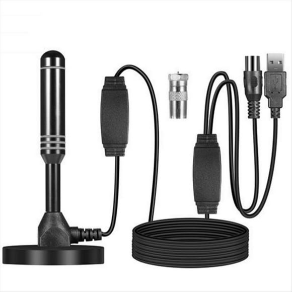 Antena de TV Digital HD 37dB Antena de TV HD Amplificada de Alta Ganancia Cable Aéreo TDT HD Digital Multiuso para Interiores y Exteriores,A