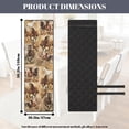 thumbnail image 4 of TSOVTHRID Horse Pattern Quilted Dining Chair Slipcovers Stretchy Soft Chair Covers with Detachable Strap, Beige Non-Slip Seat Cushion Covers for Kitchen Dining Room, Set of 1, 4 of 7