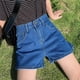 thumbnail image 1 of NOVEDAD DE VERANO 2020, pantalones cortos vaqueros blancos y negros, pantalones de pierna ancha de cintura alta para mujer, pantalones holgados ins hot, aspecto fino y alto, 1 of 5