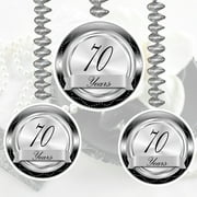 70 YEARS CLASSY BLACK DANGLER (3 COUNT) by Partypro
