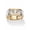 Yellow Gold-plated Sterling Silver, variant on Men's 1.50 TCW Channel-Set CZ 14k Gold-Plated 3-Stone Ring