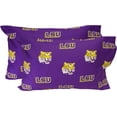 thumbnail image 3 of LSU Tigers 100% cotton, 3 piece sheet set - flat sheet, fitted sheet, 1 pillow case, Twin, Team Colors, 3 of 5