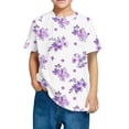 thumbnail image 1 of Zpanxa T-Shirts pour Filles Imprimé Stylé Col Rond Manches Courtes Été Décontracté Haut en Coton 4-5 Ans, 1 of 4
