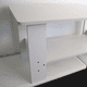 thumbnail image 3 of Mesa de Centro ilios innova para Sala de Estar 2 Niveles Melamina Blanca 40x80x42 cm, 3 of 7