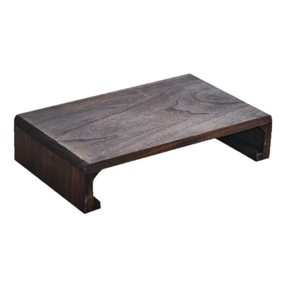 Tnarru Wooden Low Stool Bed Step Stool Portable Decorative Bed Table Small Ottoman under Desk Footrest for Household Tatami Bathroom